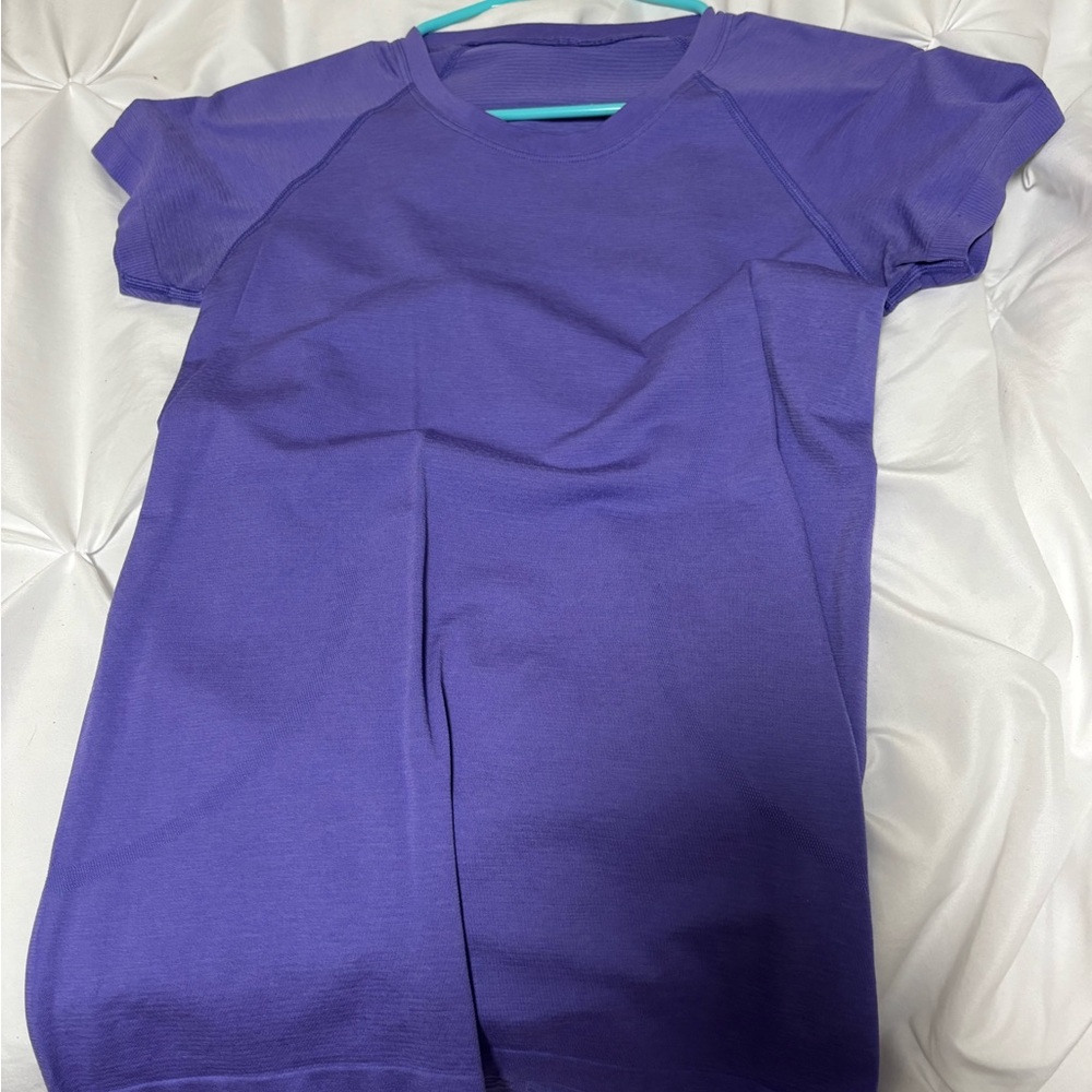 Purple lululemon swiftly tech t shirt